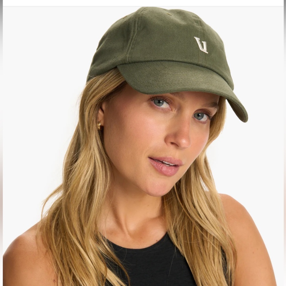 Vuori Olive Green Baseball Cap with White Logo